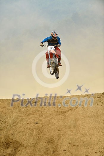 motocross bike in a race representing concept of speed and power in extreme man sport motocross bike in a race representing concept of speed and power in extreme man sport