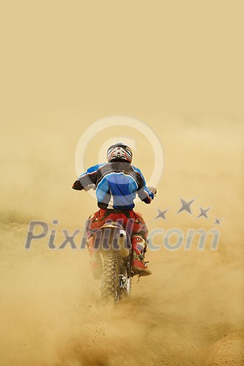 motocross bike in a race representing concept of speed and power in extreme man sport motocross bike in a race representing concept of speed and power in extreme man sport