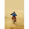 motocross bike in a race representing concept of speed and power in extreme man sport