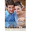 happy young romantic couple in love buy jewelry ring in luxury store