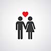 vector man and woman couple design  