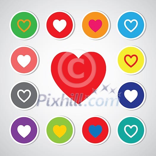 vector heart shape symbol design vector heart shape symbol design