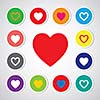 vector heart shape symbol design 