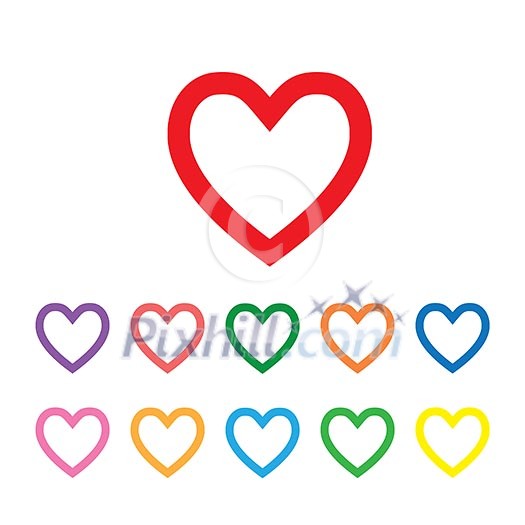 vector heart shape symbol design vector heart shape symbol design