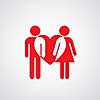 vector man and woman couple design  