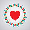 vector heart shape card design 