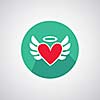 vector heart shape symbol design 