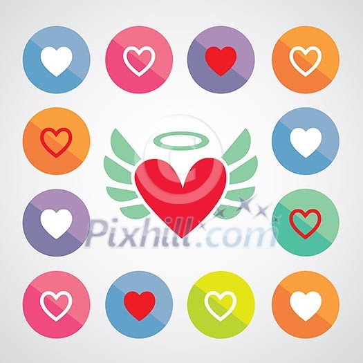 vector heart shape symbol design vector heart shape symbol design