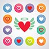 vector heart shape symbol design  