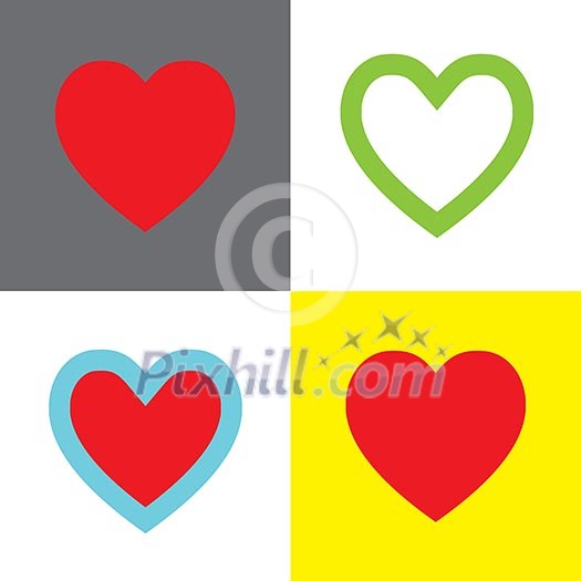vector heart shape symbol design vector heart shape symbol design