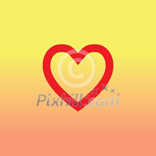 vector heart shape symbol design 