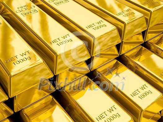 Stacks of gold bars close up Stacks of gold bars close up