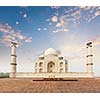 Taj Mahal. Indian Symbol - India travel background. Agra, India