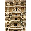 Gopuram (tower) of ancient Hindu temple Ekambareswarar. Kanchipuram, Tamil Nadu, India