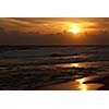 Tropical sunset on ocean. Sri Lanka