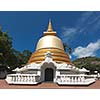 Buddhist dagoba (stupa) close up in Golden Temple, Dambulla, Sri Lanka