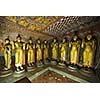 Ancient Buddha images in Dambulla Rock Temple caves, Sri Lanka