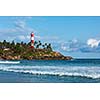 Lighthouse.  and sea. Kovalam (Vizhinjam) Kerala, India