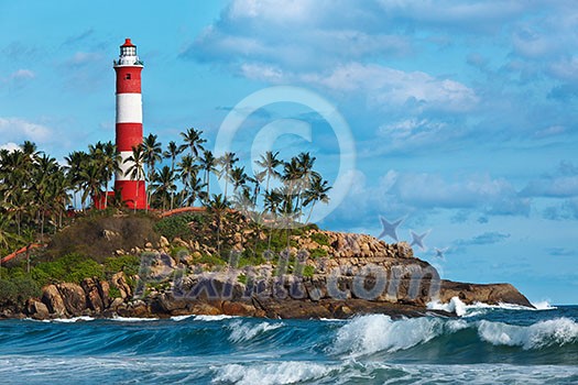 Lighthouse. and sea. Kovalam (Vizhinjam) Kerala, India Lighthouse. and sea. Kovalam (Vizhinjam) Kerala, India