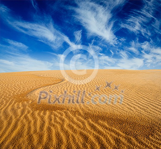 Desert sand dunes on sunrise, Mui Ne, Vietnam Desert sand dunes on sunrise, Mui Ne, Vietnam