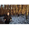 Senior man nordic walking, enjoying the outdoors, the fresh air, getting the necessary exercise