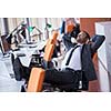 happy young business man portrait in bright modern office indoor