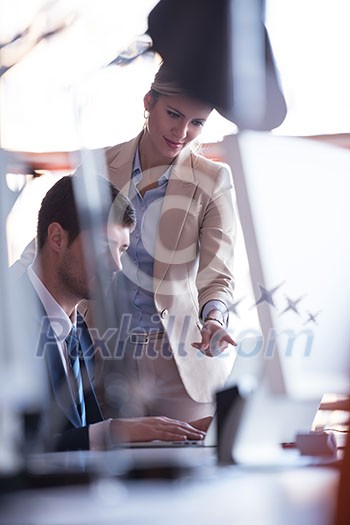 happy young business man portrait in bright modern office indoor happy young business man portrait in bright modern office indoor