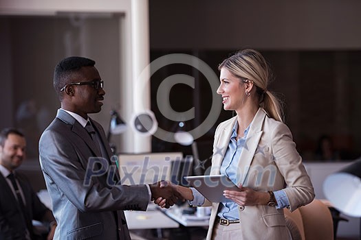 young business people group have meeting and working in modern bright office indoor young business people group have meeting and working in modern bright office indoor