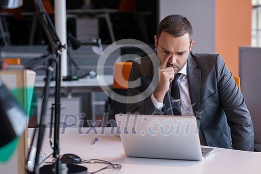 happy young business man portrait in bright modern office indoor happy young business man portrait in bright modern office indoor