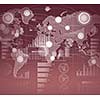 Background image of digital media icons. Innovation idea
