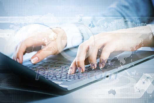 Close up image of businesswoman hands typing on keyboard Close up image of businesswoman hands typing on keyboard