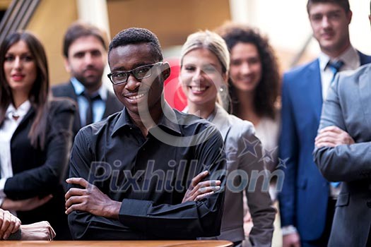young multi ethnic business people group walking standing and top view young multi ethnic business people group walking standing and top view