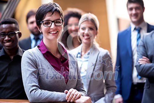 young multi ethnic business people group walking standing and top view young multi ethnic business people group walking standing and top view
