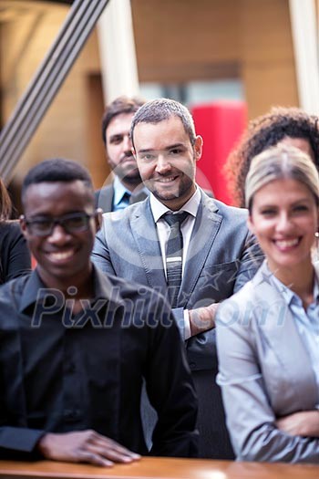 young multi ethnic business people group walking standing and top view young multi ethnic business people group walking standing and top view