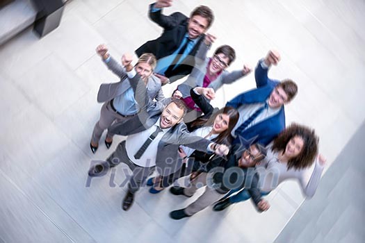 young multi ethnic business people group walking standing and top view young multi ethnic business people group walking standing and top view
