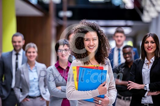 young multi ethnic business people group walking standing and top view young multi ethnic business people group walking standing and top view