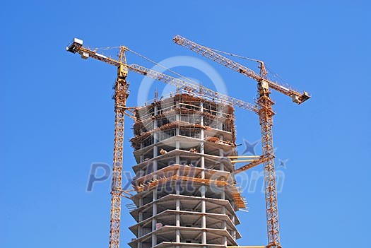 construction site with cranes construction site with cranes