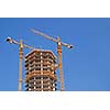 construction site with cranes
