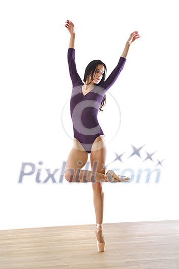 modern style ballet dancer posing and jumping on training modern style ballet dancer posing and jumping on training