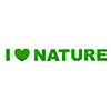 I love nature written with grass - ecology eco friendly concept