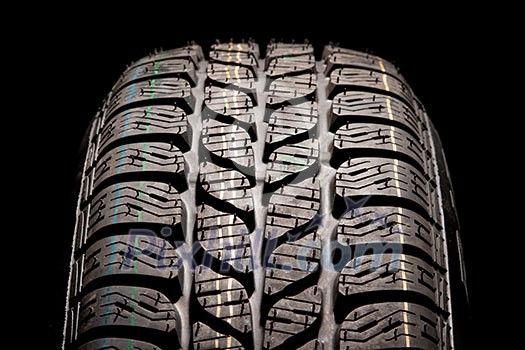 New car tire close up New car tire close up