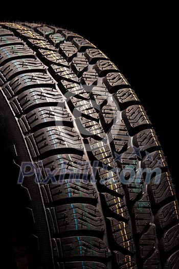 New car tire close up New car tire close up