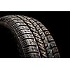 New car tire close up