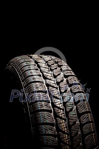 New car tire close up New car tire close up