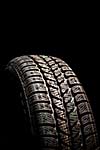New car tire close up
