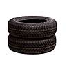 Two car tires isolated on white background