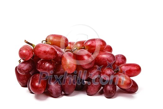 Bunch of red grapes isolated on white background Bunch of red grapes isolated on white background