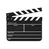 Clapboard (clapperboard) isolated