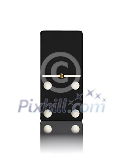 Domino game bone close up isolated on white Domino game bone close up isolated on white