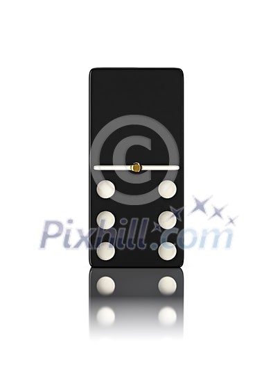 Domino game bone close up isolated on white Domino game bone close up isolated on white